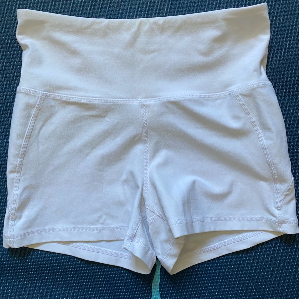 White gym shorts for women by Sommer Ray size M